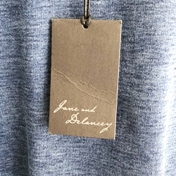 Jane and Delancey Blue Chambray Split Sleeve Top Size XL - Picture 3 of 11